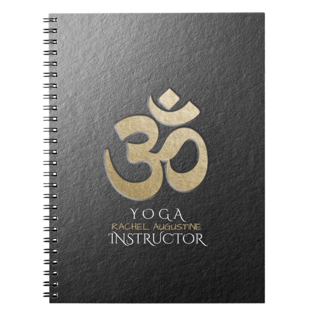 Black & Gold OM Symbol YOGA Meditation Instructor Notizblock (Vorderseite)