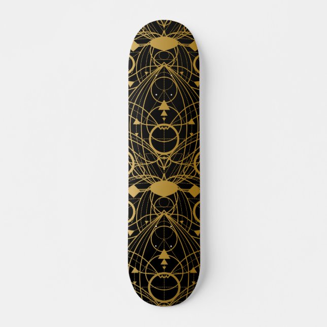 Black Gold Ornamente Skateboard (Vorne)