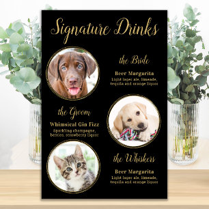 Black Gold Pet Hochzeit 3 Fotos Signature Drinks Poster