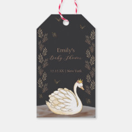 Black Gold Princess Swan Butterfly Baby Dusche Geschenkanhänger