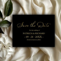Black Gold QR Code Hochzeit speichern das Datum