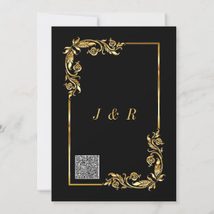 Black Gold QR Code Hochzeitsbeispiel