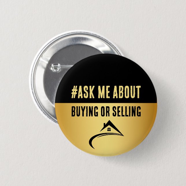 Black & Gold Real Anwesen Button (Vorne & Hinten)