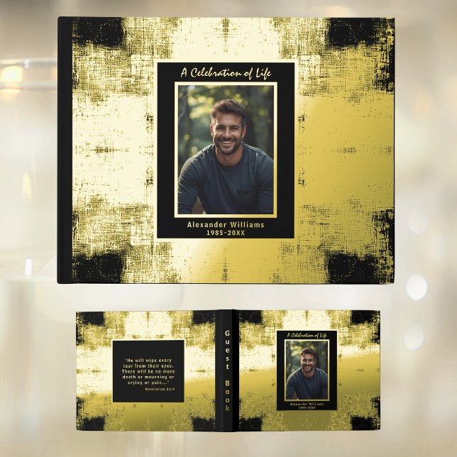 Black Gold Real Foil Beerdigung Gästebücher Textur (Von Creator hochgeladen)