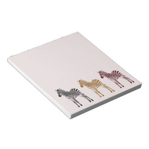 Black Gold Red Zebras Notizblock