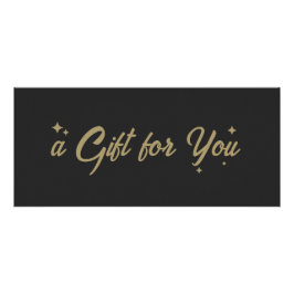 Black Gold Retro Modernes Geschenkzertifikat Werbekarte