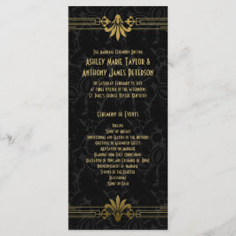 Black Gold Roaring 20er Jahre Art Deco Hochzeitspr Programm