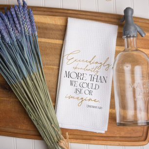 Black Gold Schrift Epheser 3:20 Bibelvers Geschirrtuch