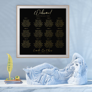 Black Gold Seating Chart 12 Tabelle Real Foil Foliendrucke