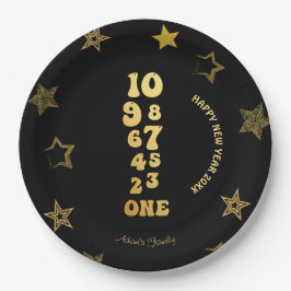 Black Gold Silvester Party Pappteller