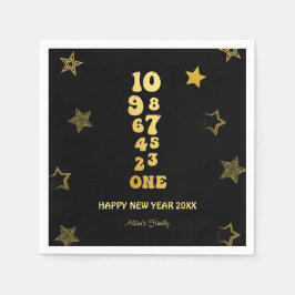 Black Gold Silvester Party Serviette