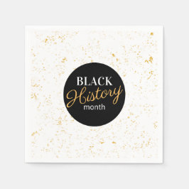 Black & Gold Speck Black History Monat Serviette