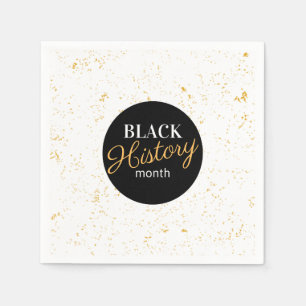 Black & Gold Speck Black History Monat Serviette