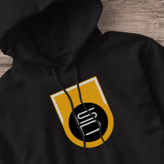 Black Gold Sports Streetwear ISD Vintage Logo Hoodie