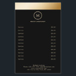 Black Gold Stripe Monogramm Circle Flyer<br><div class="desc">Eleganter, schwarzer, goldener Streifen, Kreis, Monogramm-Flyer. Es gibt keinen Glanz oder keine Textur. Bearbeiten Sie Ihr Produkt in wenigen Minuten, indem Sie Ihre Daten eingeben. Sie können Schriftart, Farbe und Position ändern, indem Sie "mehr personalisieren".</div>