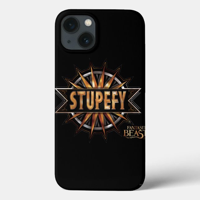 Black & Gold Stupefy Zauber Grafik Case-Mate iPhone Hülle (Rückseite)