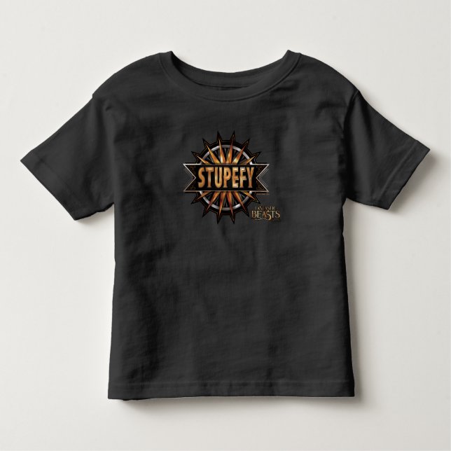 Black & Gold Stupefy Zauber Grafik Kleinkind T-shirt (Vorderseite)