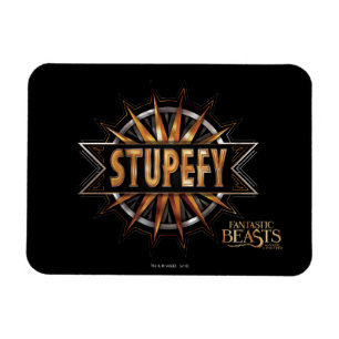 Black & Gold Stupefy Zauber Grafik Magnet