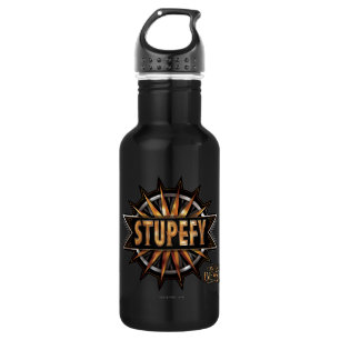 Black & Gold Stupefy Zauber Grafik Trinkflasche