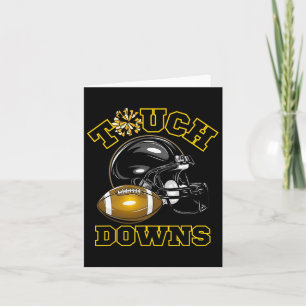 Black Gold Touchdown Day Football Game High School Karte