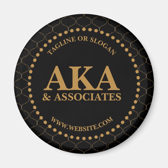 Black Gold Trellis für das Logo der Business Monog Magnet (Vorne)