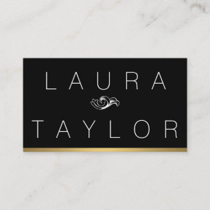Black Gold Trim Visitenkarte