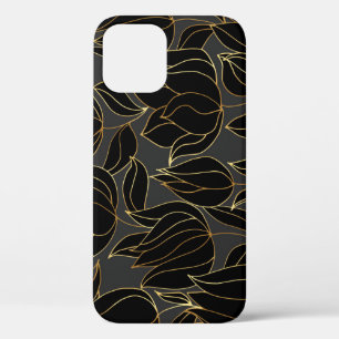 Black Gold Tulips: Luxuriöses Blumenmuster Case-Mate iPhone Hülle