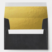 Black Gold Umschlag Elegant Moderner Geburtstag