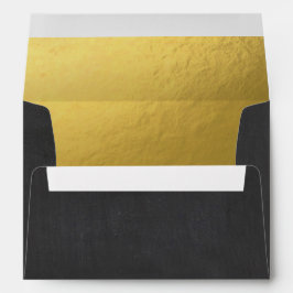 Black Gold Umschlag Elegant Moderner Geburtstag