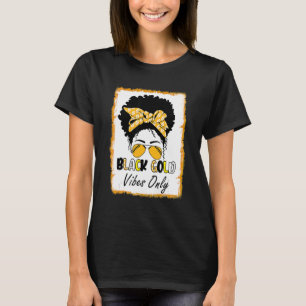 Black Gold Vibes Nur Fußball Frauen Leopard Fußbal T-Shirt