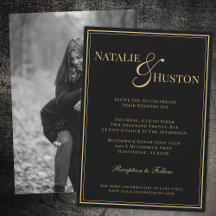 Black Gold Viktorianische Personalisierte Hochzeit