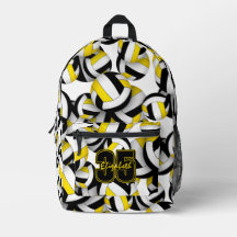 black gold volleyball team colors patterned 