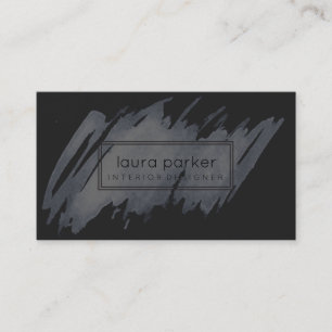 Black Gold Watercolor Spritzer Abstrakt Moderne Visitenkarte