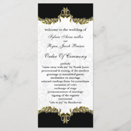 Black Gold Wedding Programm