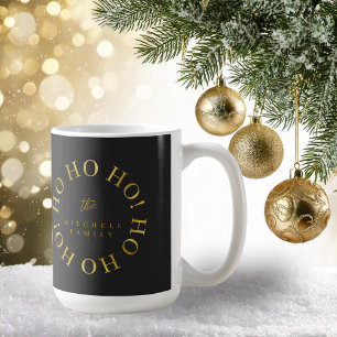 Black Gold Weihnachten Ho Ho Ho ID1009 Kaffeetasse