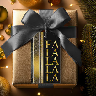 Black Gold Weihnachten La La Pattern#27 ID1009 Geschenkanhänger