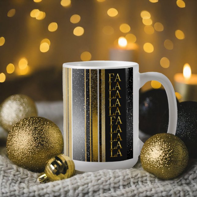 Black Gold Weihnachten La La Pattern#27 ID1009 Kaffeetasse (Von Creator hochgeladen)