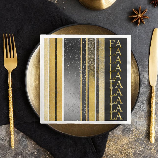 Black Gold Weihnachten La La Pattern#27 ID1009 Serviette (Von Creator hochgeladen)