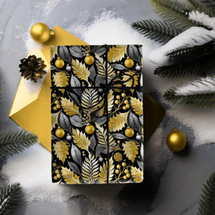 Black Gold Weihnachtsmuster#22 ID1009 Geschenkpapier