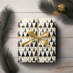 Black Gold Weihnachtsmuster#25 ID1009 Geschenkpapier