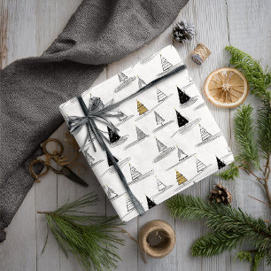 Black Gold Weihnachtsmuster#5 ID1009 Geschenkpapier