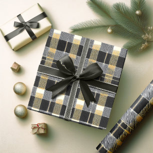 Black Gold Weihnachtsmuster#7 ID1009 Geschenkpapier