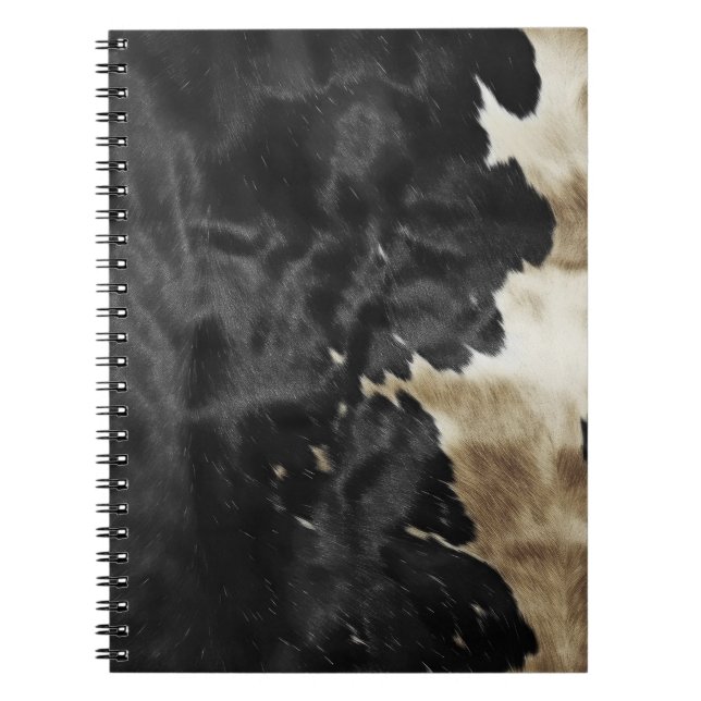 Black Gold Western Cowhide Notizblock (Vorderseite)