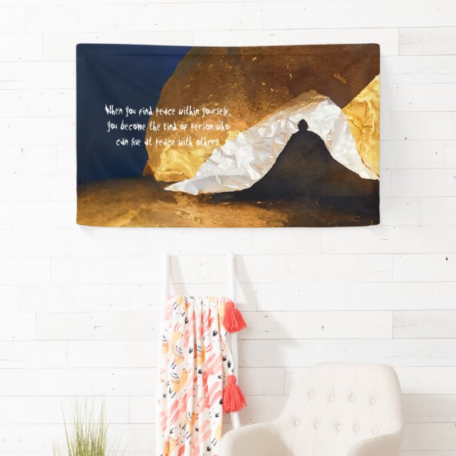 Black Gold Yoga Meditation Instructor Reiki Master Banner (Insitu)