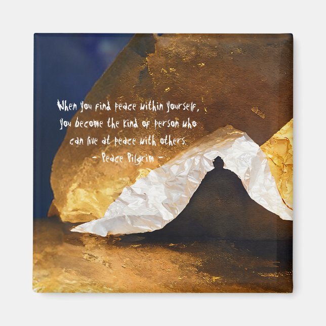 Black Gold Yoga Meditation Instructor Reiki Master Magnet (Vorne)