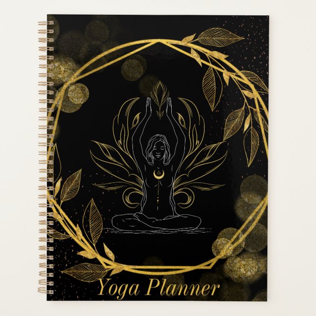 Black&Gold Yoga Planer (Vorderseite)