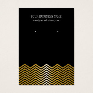 Black Gold Zickzack benutzerdefinierte Earring-Kar