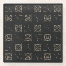 Black & Gold Zodiac Cancer Astrologie Star-Zeichen