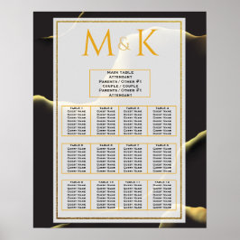 Black Golden Abstrakt Lovely Modern Wedding Poster