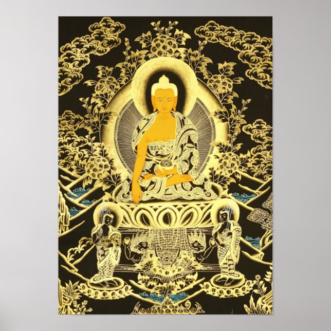 Black-Golden Buddha Poster (Vorne)